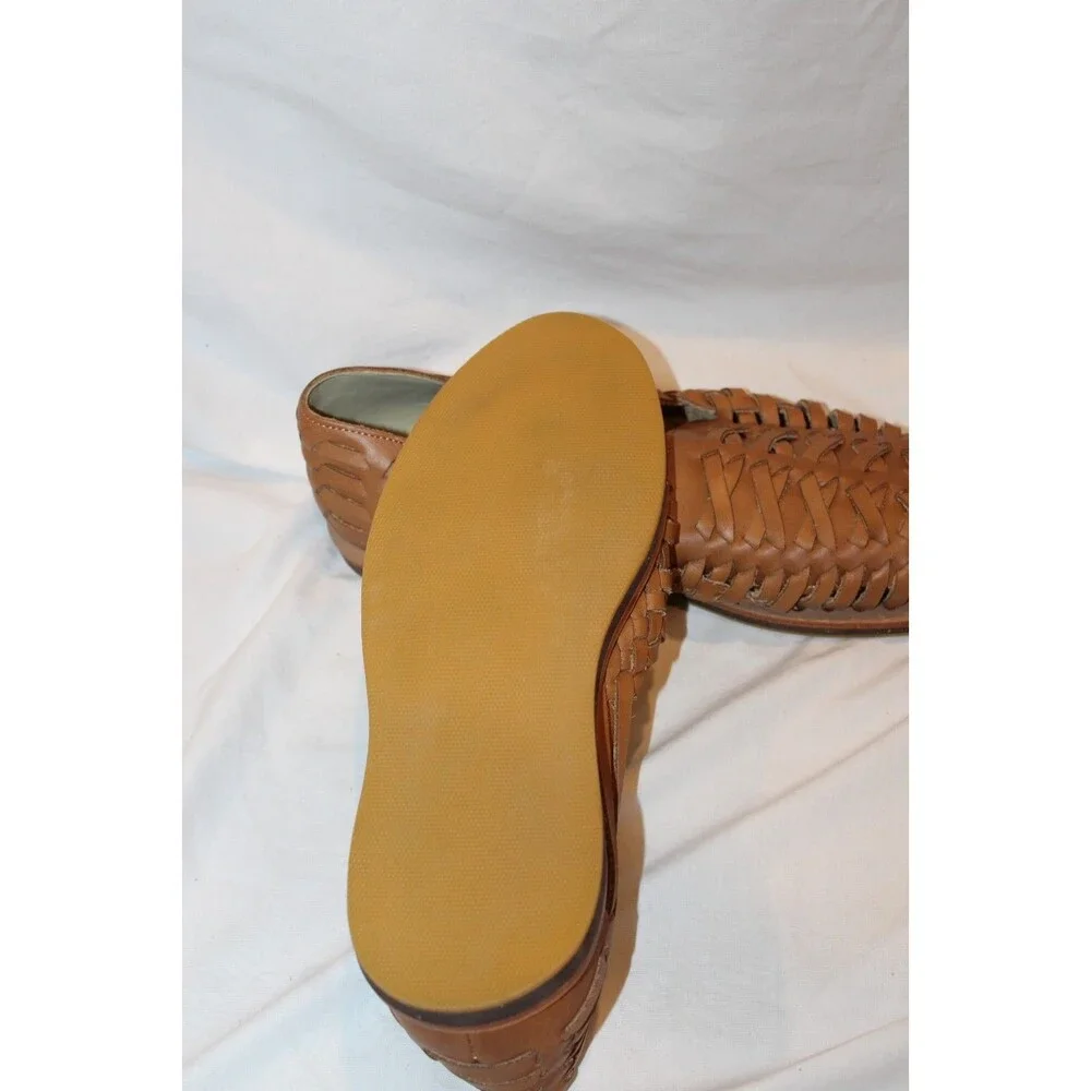 Nisolo Leather Sandal Huarache Men's ALMOND BROWN NWOB SZ 12 MSRP $150